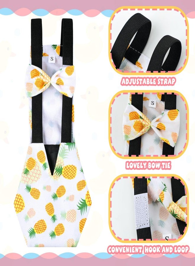 DoubleFill حفاضات دجاج دبل فيل 6 قطع للدجاجات والديوك والبط، قابلة لإعادة الاستخدام والغسل، مع ربطة عنق للبط الصغير والدجاجات والإوز والدواجن، ملابس قابلة للتعديل للدجاجة والديك والدجاج (كلاسيكي، كبير) - Image 5